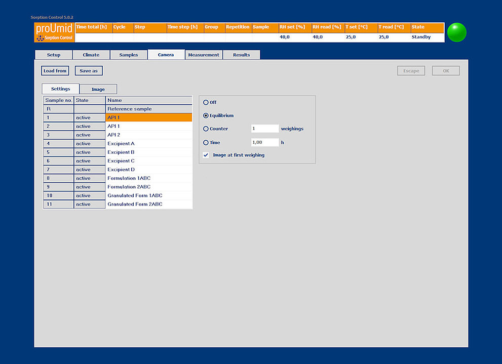 Screenshot der proUmid Videokamera Software